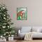 Stupell Industries Totally Mammoth Christmas Scene Framed Floater Canvas Wall Art